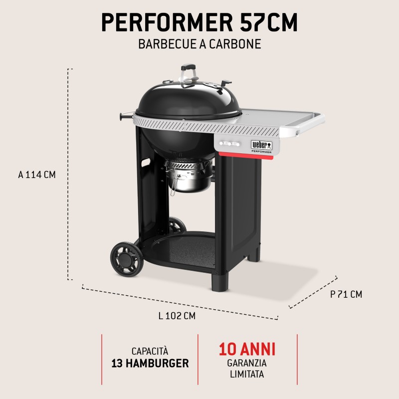 Barbecue Weber à Charbon Performer Ø 57 cm Noir Réf. 1501630