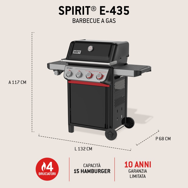 Weber Gas Barbecue Spirit E-435 Black Ref. 1502112