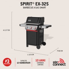 Weber Gas Barbecue Spirit EX-325 Black Ref. 1502124