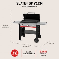 Plancha Weber à Gaz Slate GP 71 cm Premium Griddle Noir Réf. 1501791