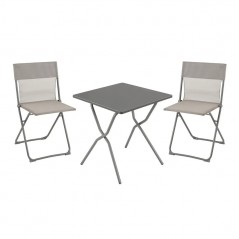 Set con Tavolo e 2 sedie BALCONY 64 x 70 cm colore Titane LaFuma