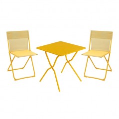 Set con Tavolo e 2 sedie BALCONY 64 x 70 cm colore Miel LaFuma