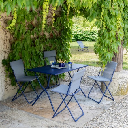 Set con Tavolo e 4 sedie BALCONY 120 x 70 cm colore Indigo LaFuma
