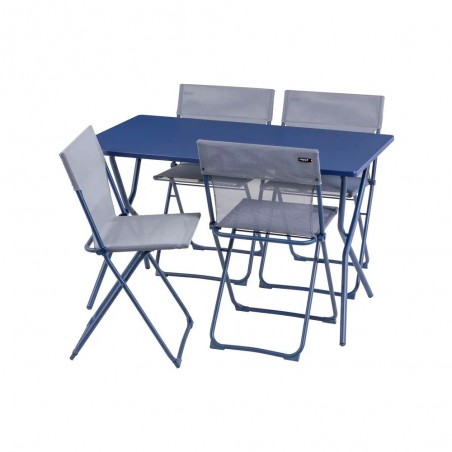 Set con Tavolo e 4 sedie BALCONY 120 x 70 cm colore Indigo LaFuma