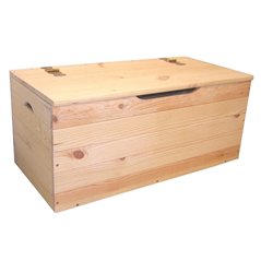 Cassapanca in Pino Massiccio con Cerniere 100x40x50 cm Unionwood