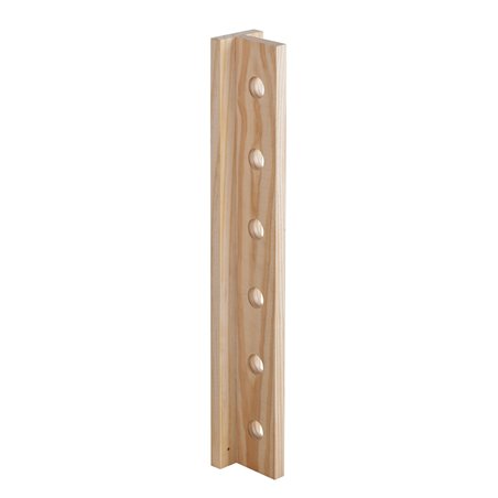 Portabottiglie da Parete in Pino Massiccio 6 Posti 7,7x9,4x60,5 cm Unionwood