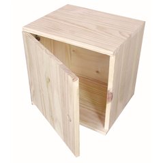Mobile Modulare in Pino Massiccio Grezzo con 1 Porta 36x30x36 cm Unionwood