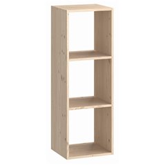 Libreria KUBIK in Pino Massiccio Grezzo 3 Vani 36x30x104,9 cm Unionwood
