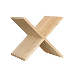 Divisorio Diagonale per Libreria KUBIK in Pino Massiccio Grezzo 32,8x29x32,5 cm Unionwood