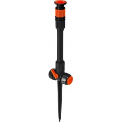 Stocker Irrigatore a spruzzo 360° regolabile con doppio attacco per tubo, estensibile
