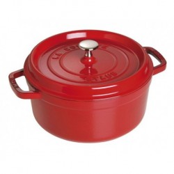 Cocotte 24 cm Rouge en Fonte