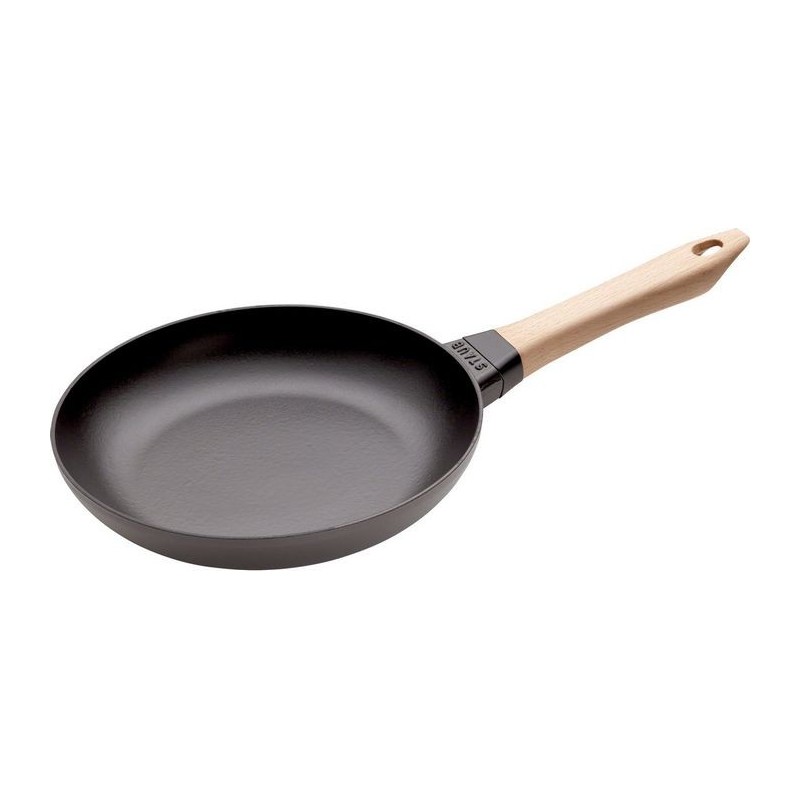 24cm Black Cast Iron Frying Pan