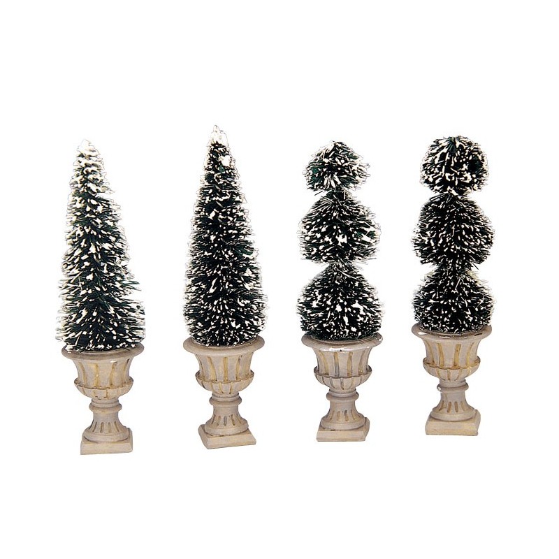Cone-Shaped & Sculpted Topiaries Set of 4 Cod. 34965