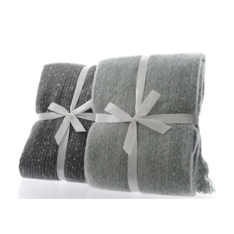 Plaid in ash blue. Single piece