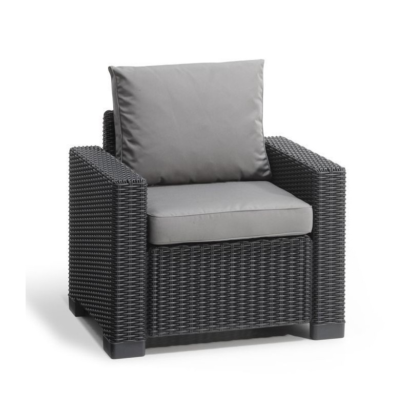 Keter 2 Armchairs With Armrests CALIFORNIA Graphite Keter 2 Armchairs With Armrests CALIFORNIA Graphite