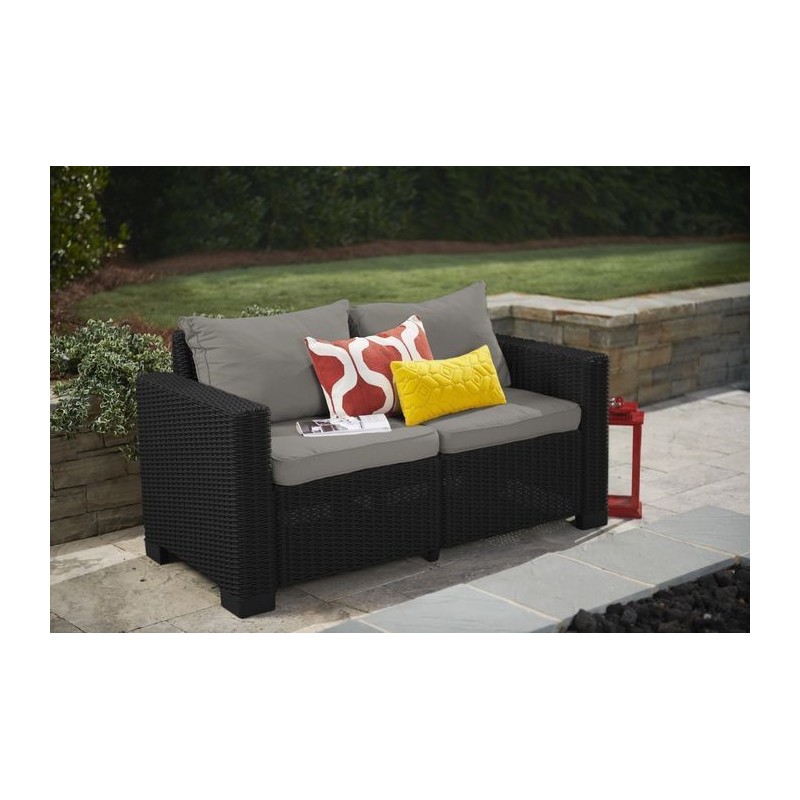 Keter 2 Seater Sofa CALIFORNIA Graphite Keter 2 Seater Sofa CALIFORNIA Graphite