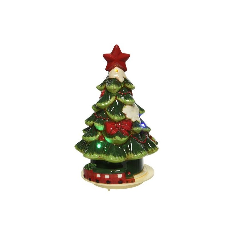 Albero di Natale con luci dim 15x15x25 cm-6L