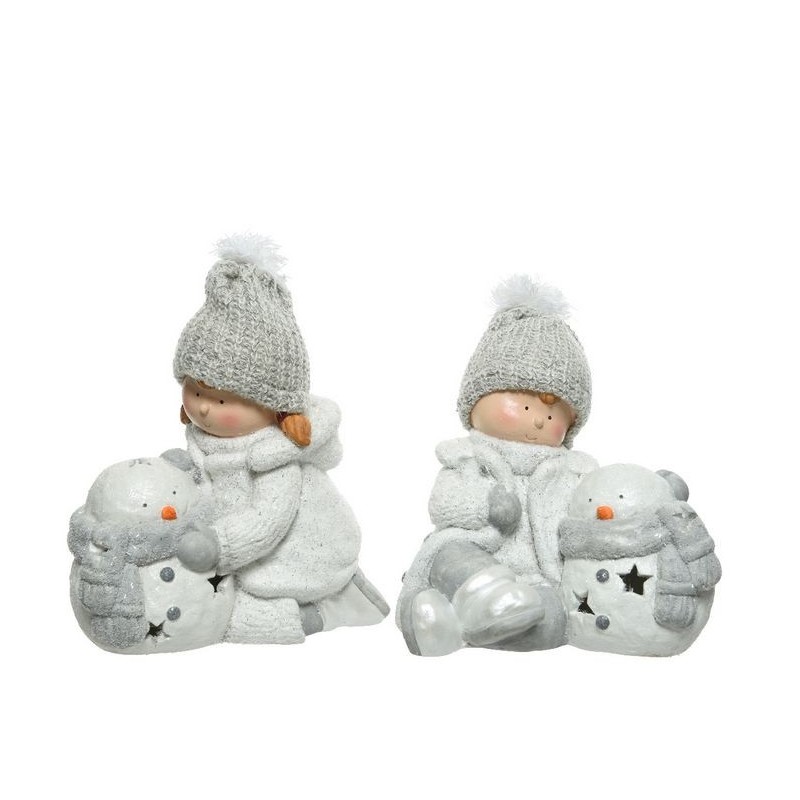 Bambini con porta candela Bianco dim 30.5x17x31 cm 29x26x28.5 cm Pezzo Singolo
