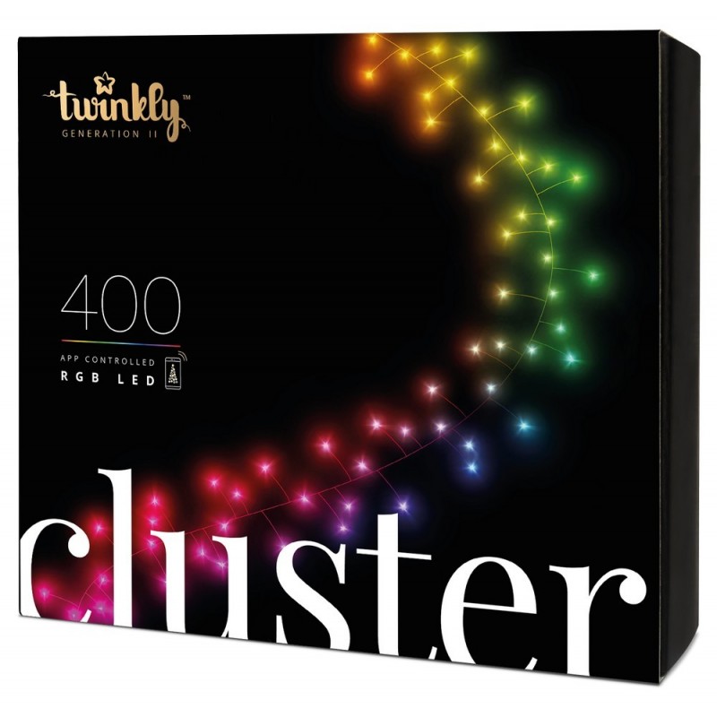 Twinkly CLUSTER Luci di Natale Smart 400 Led RGB II Generazione dadolo shop