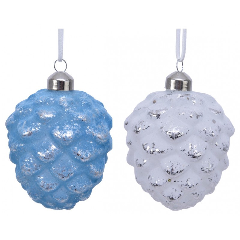 Pine cones to hang in glass Dimen 8 x 10 cm. Single piece Pine cones to hang in glass Dimen 8 x 10 cm. Single piece