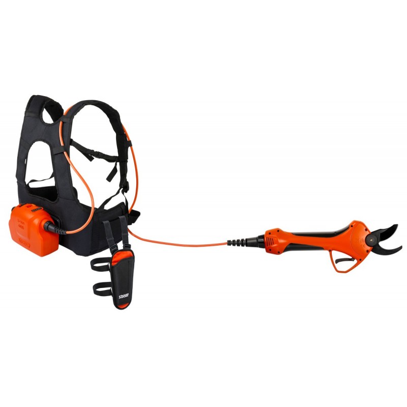 Electric Pruning Shears Stocker Vulcano E-35 TPC with Battery and cable belt