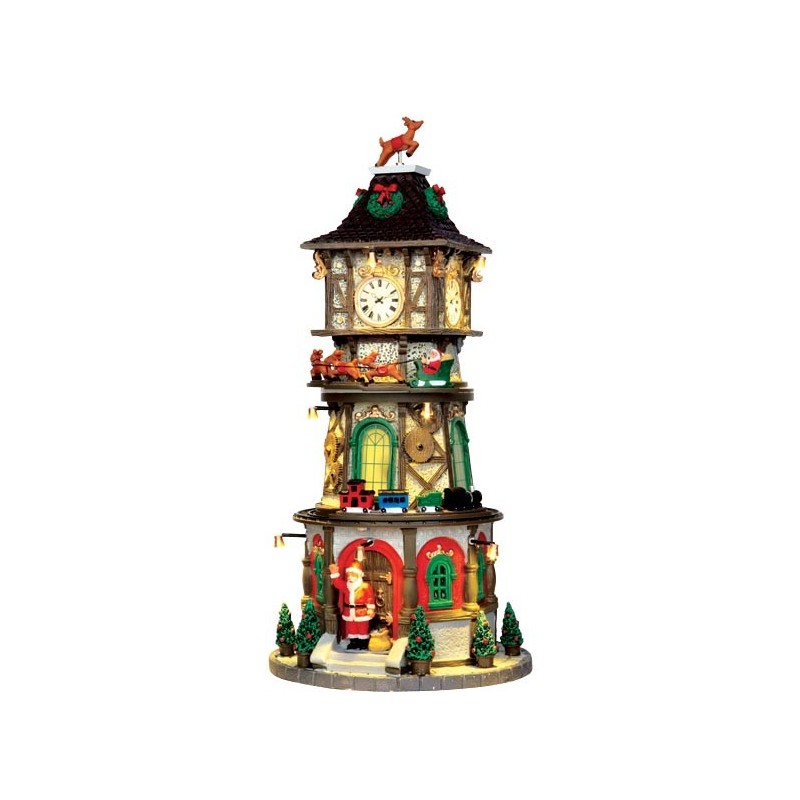 Christmas Clock Tower con Alimentatore 4.5V Cod. 45735 PRODOTTO CON DIFETTI