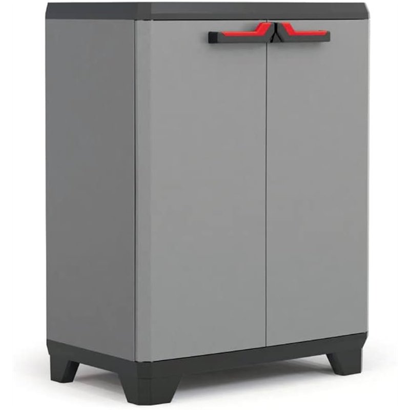 Keter Stilo Low Outdoor Cabinet with 1 Adjustable Shelf - ISTA 6 - 68X39X90H Keter Stilo Low Outdoor Cabinet with 1 Adjustable Shelf - ISTA 6 - 68X39X90H