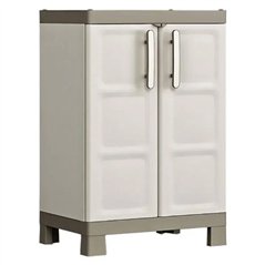 Keter Excellence Low Outdoor Cabinet with 2 Adjustable Shelves - ISTA 6 - 65X45X97H