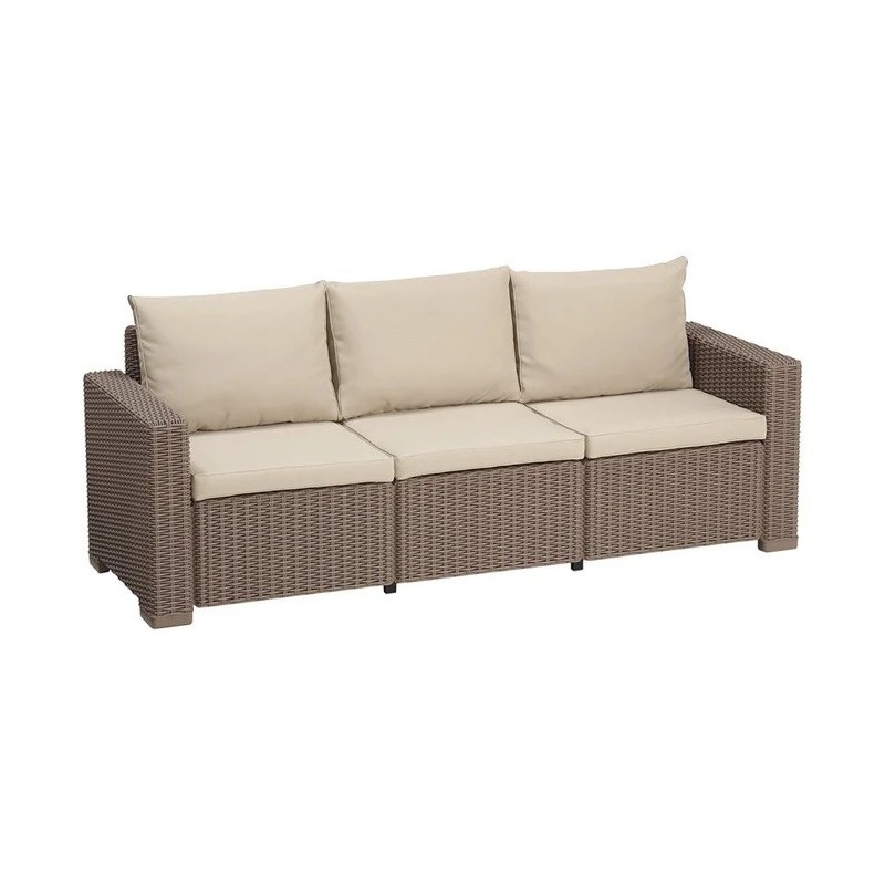 Keter 3 Seater Sofa CALIFORNIA Cappuccino Keter 3 Seater Sofa CALIFORNIA Cappuccino