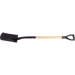 Wide steel spade with wooden handle Stocker