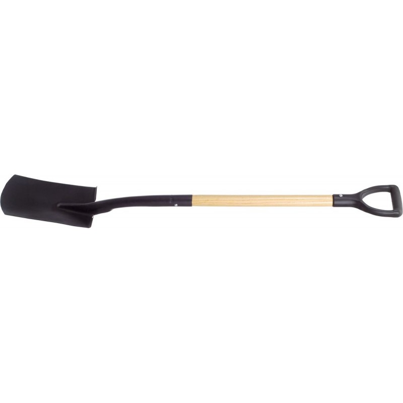 Wide steel spade with wooden handle Stocker