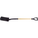 Wide steel spade with wooden handle Stocker