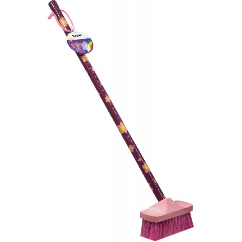 Stocker Garden broom 78 cm pink color KIDS GARDEN Stocker Garden broom 78 cm pink color KIDS GARDEN