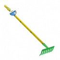 Rake Stocker 78 cm 7 teeth green color KIDS GARDEN