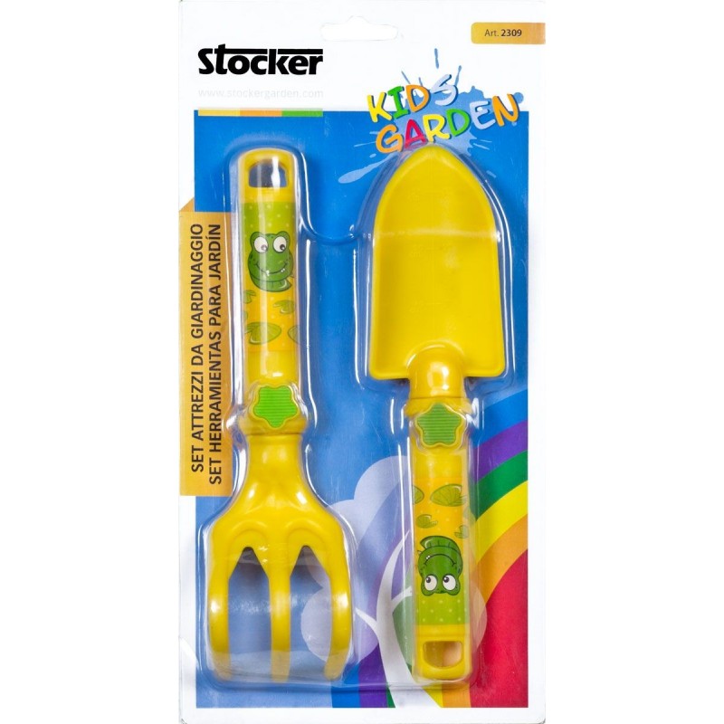 Yellow gardening tool set Stocker KIDS GARDEN