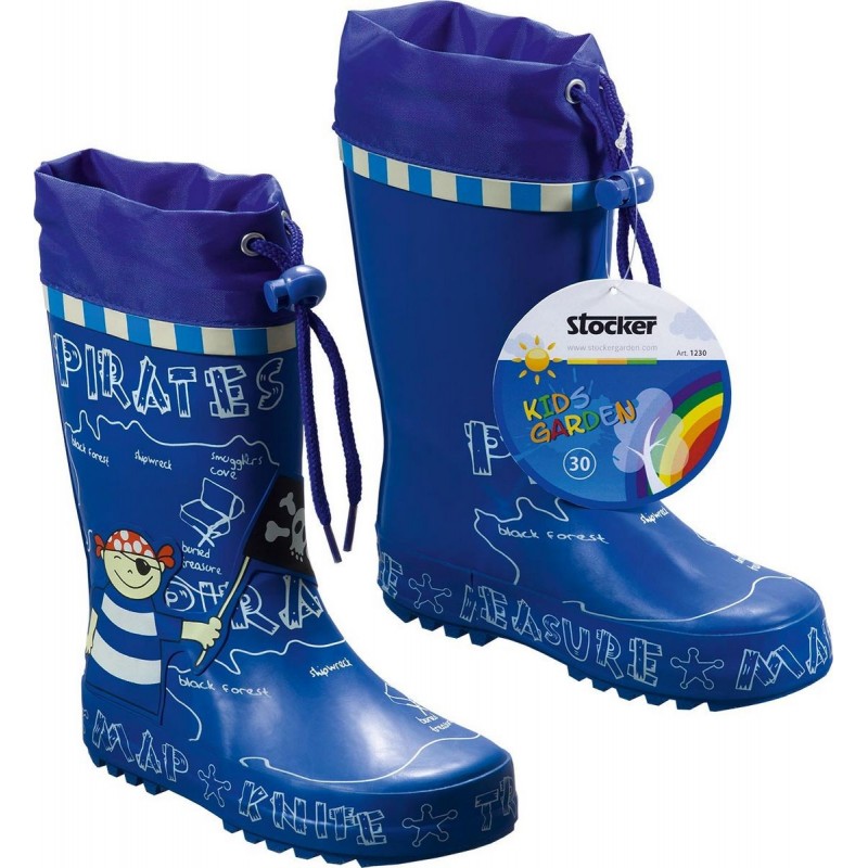 Kids Stocker Garden Pirate boots blue size 30