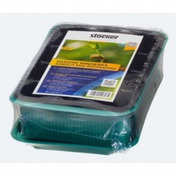 Mini greenhouse tray with plastic jars Stocker 20 x 14.5 x h11 cm
