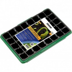 Mini greenhouse tray with plastic jars Stocker 37 x 24 x h11 cm