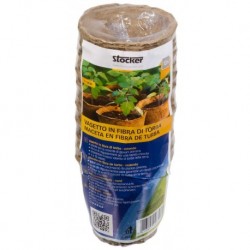 Round peat fiber pot Stocker Ø6 x h6 cm