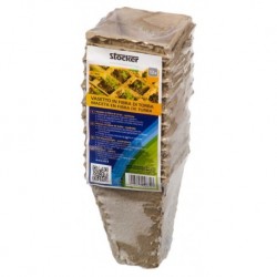 Square peat fiber pot Stocker 6 x 6 x h9 cm