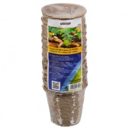 Round peat fiber pot Stocker Ø8 x h8 cm