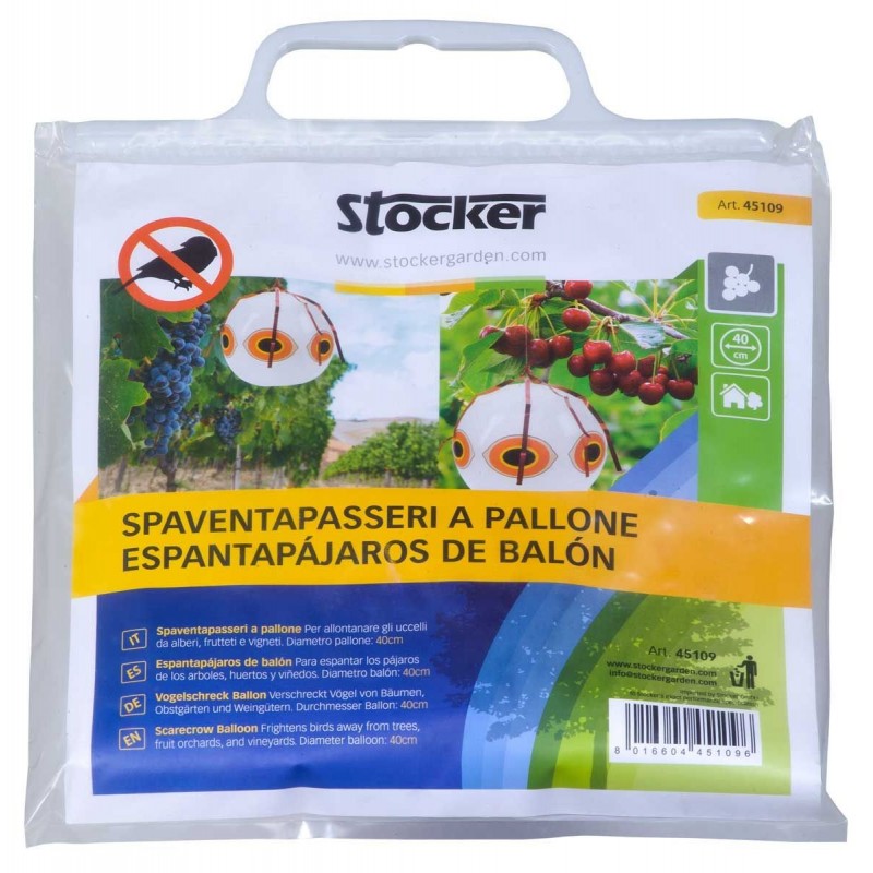 White balloon scarecrow Stocker Ø40 cm