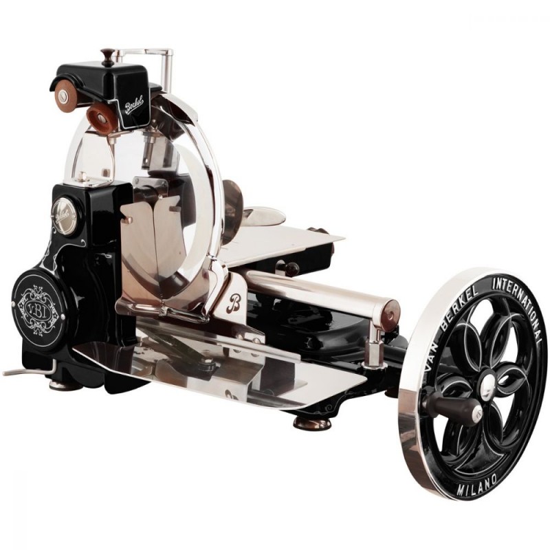 Berkel Flywheel Slicer Volano B114 Fiorato colour Black - Silver Decorations