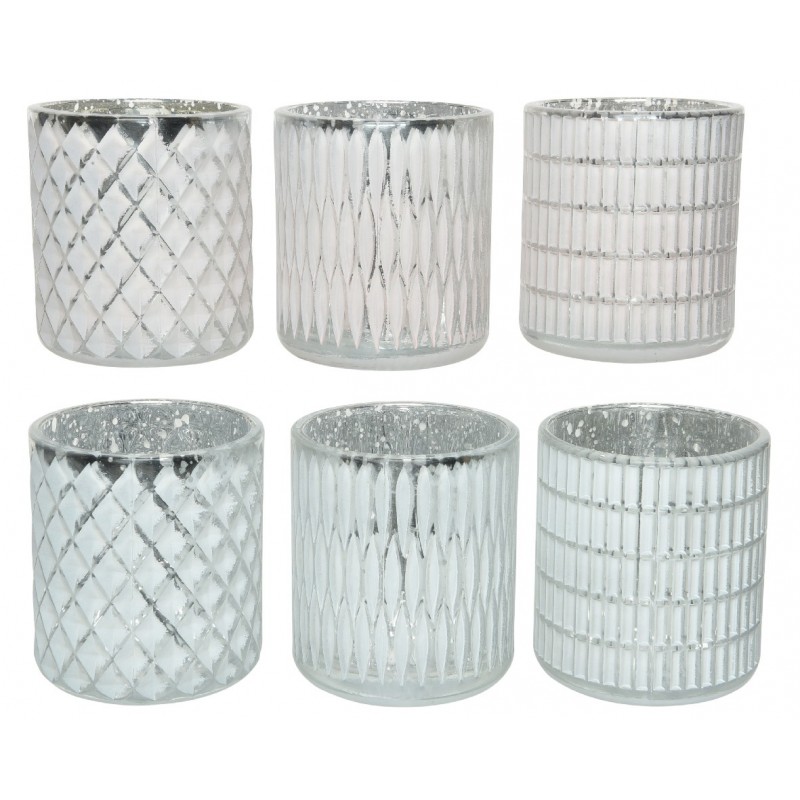 White Tea Light Glass h 9 cm. Single piece White Tea Light Glass h 9 cm. Single piece