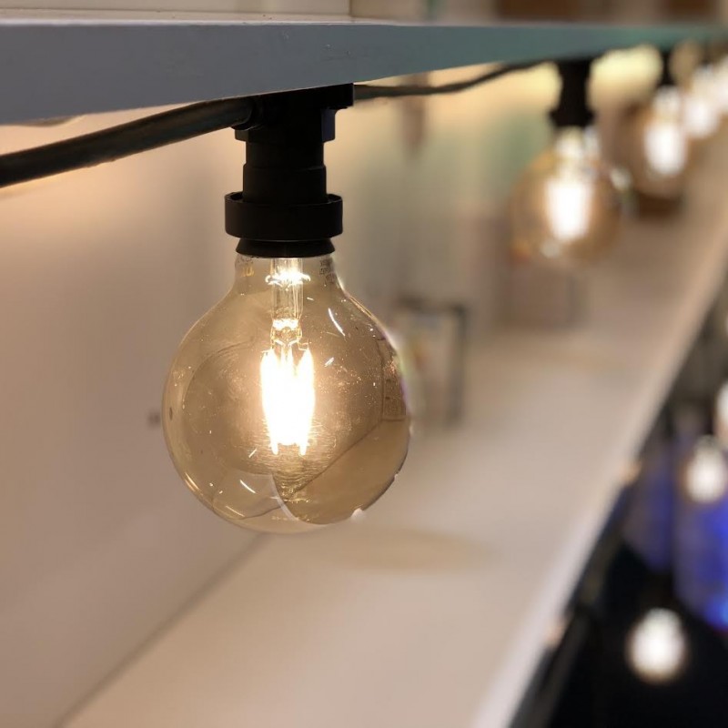 Party Light Chain with 8 Extendable E27 5m Lampholders Party Light Chain with 8 Extendable E27 5m Lampholders