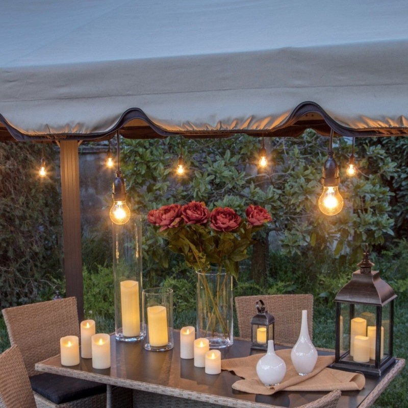 Party Light Chain with 8 Extendable E27 5m Lampholders Party Light Chain with 8 Extendable E27 5m Lampholders