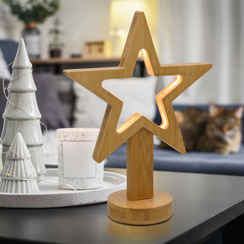 Stella con Base H25cm LED BIANCO CALDO