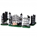 Spooky Iron Gate And Fence Set Of 5 Cod. 34606