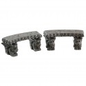 Gargoyle Stone Benches Set Of 2 Cod. 84370
