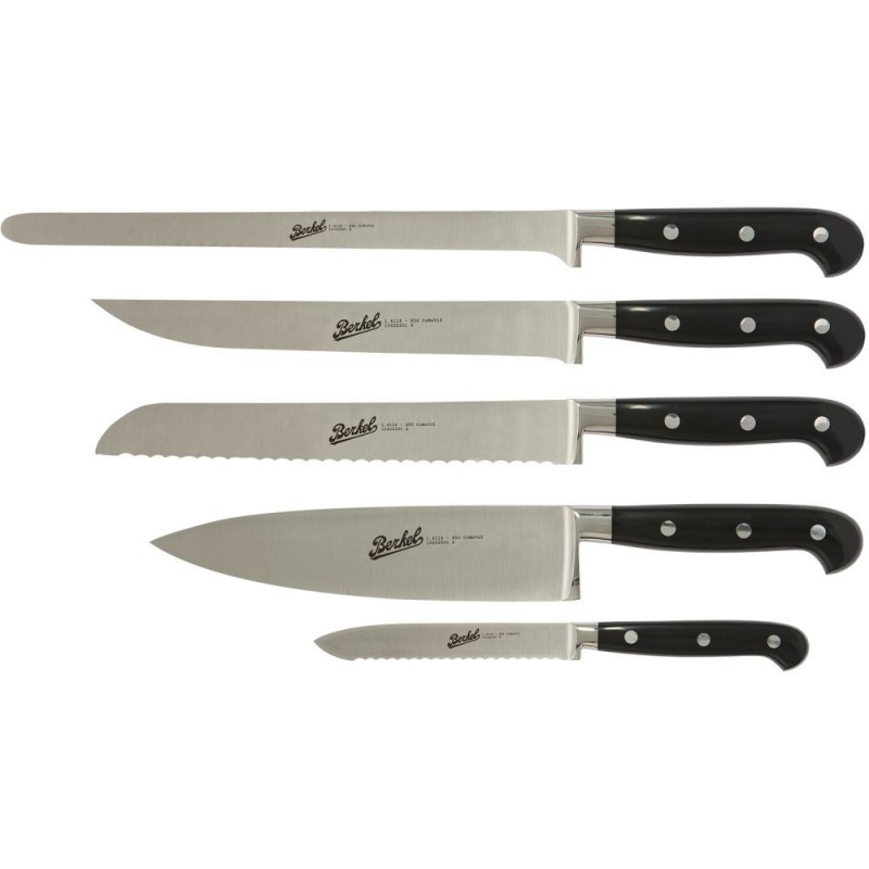 Berkel Adhoc Set of 5 Black Chef Knives Berkel Adhoc Set of 5 Black Chef Knives